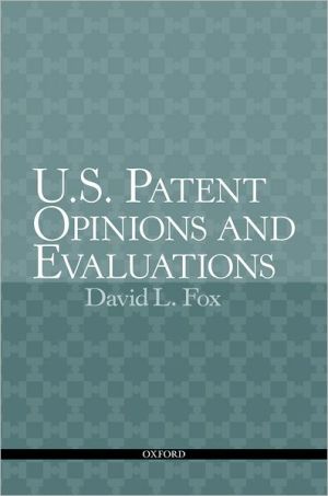 Book U.S. Patent Opinions and Evaluations free