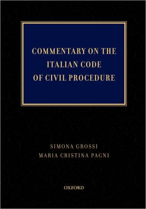 Book Commentary on the Italian Code of Civil Procedure free