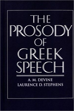 Book The Prosody of Greek Speech free