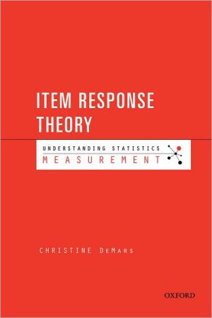 Book Item Response Theory (Understanding Statistics) free