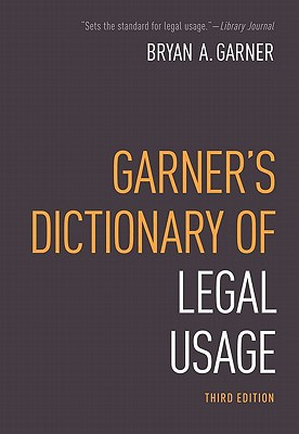 Book Garner's Dictionary of Legal Usage free