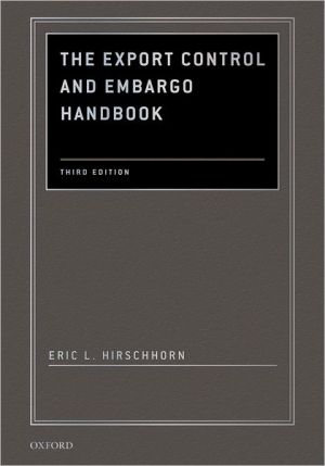 Book The Export Control and Embargo Handbook free