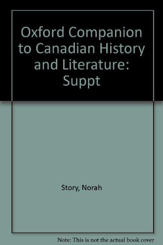 Book Supplement to Oxford Companion to Canadian History and Literature free