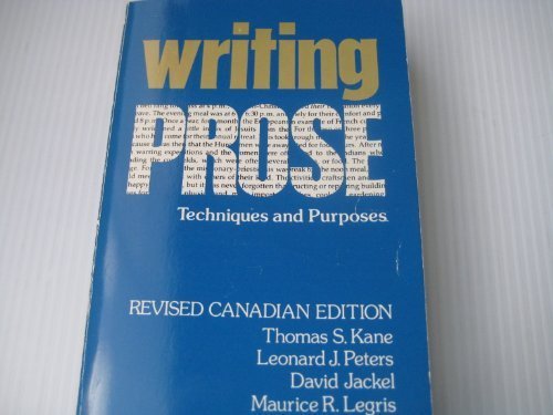 Book Writing Prose: Revised Canadian Edition free
