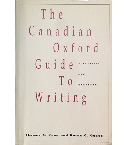 Book Canadian Oxford Guide to Writing, The - A Rhetoric and Handbook free