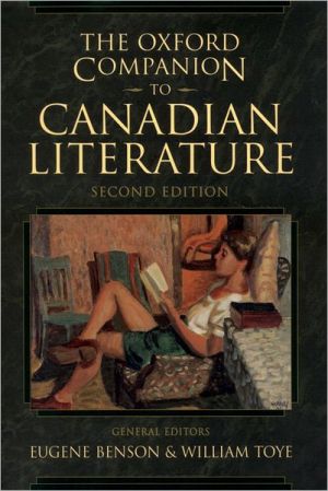 Book The Oxford Companion to Canadian Literature (Oxford Companions) free