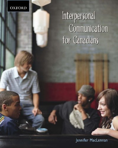 Book Interpersonal Communication for Canadians: An Interdisciplinary Approach free