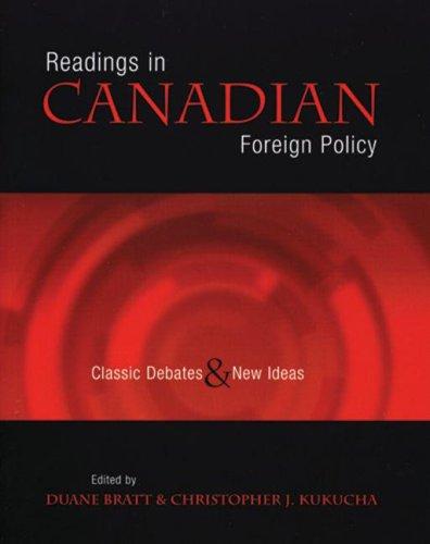 Book Readings in Canadian Foreign Policy: Classic Debates and New Ideas free