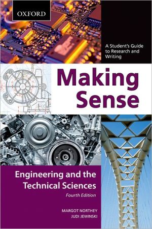 Book Making Sense in Engineering and the Technical Sciences: A Student's Guide to Research and Writing free