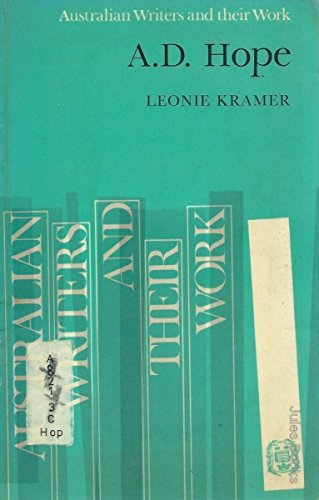 Book A. D. Hope (australian Writers And Their Work) free