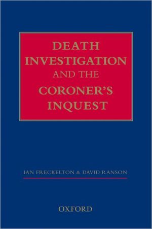 Book Death Investigation and the Coroner's Inquest free