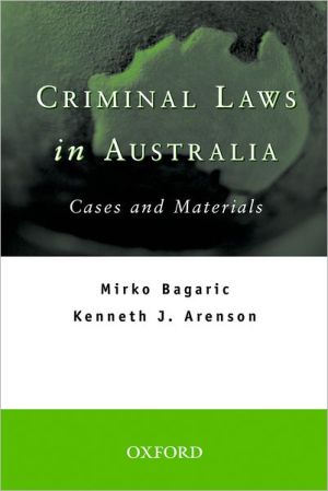 Book Criminal Laws In Australia: Cases And Materials free