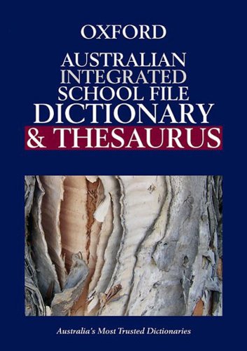 Book The Australian Integrated File Dictionary and Thesaurus free