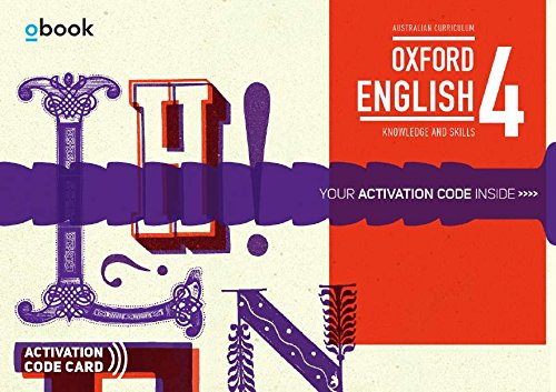 Book Oxford English 4 Knowledge And Skills Australian Curriculum Obook Code Card free