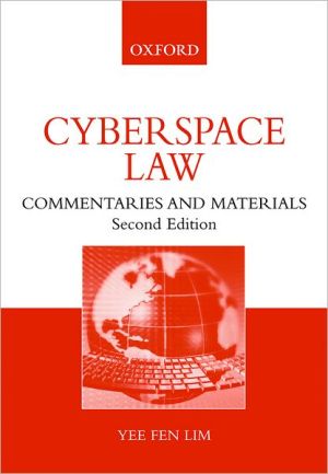 Book Cyberspace Law: Commentaries and Materials free