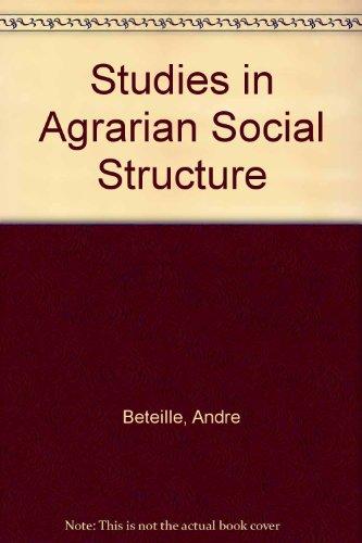 Book Studies in Agrarian Social Structure free