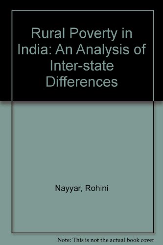 Book Rural Poverty In India: An Analysis Of Inter-state Differences free