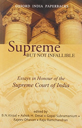 Book Supreme but Not Infallible: Essays in Honour of the Supreme Court of India free