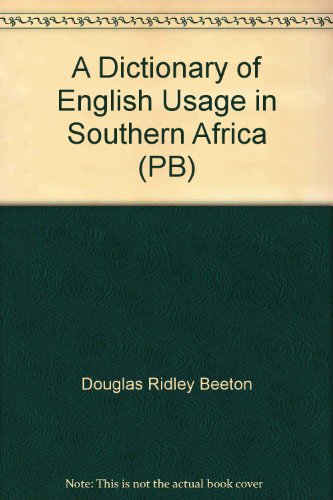 Book A Dictionary Of English Usage In Southern Africa free