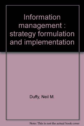 Book Information management : strategy formulation and implementation free