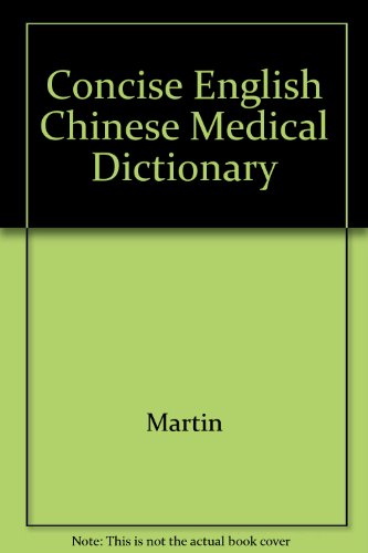Book Concise English Chinese Medical Dictionary free