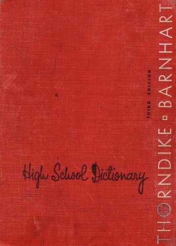 Book Thorndike & Barnhart High School Dictionary: Third Edition (624214) free