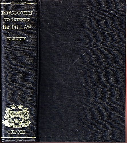 Book Introduction to Modern Hindu Law free