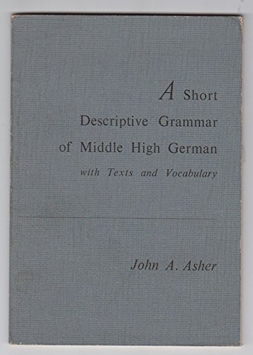 Book A Short Descriptive Grammar Of Middle High German free