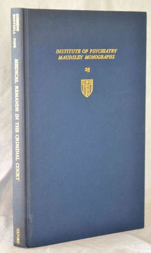 Book Medical remands in the criminal court (Maudsley monographs) free