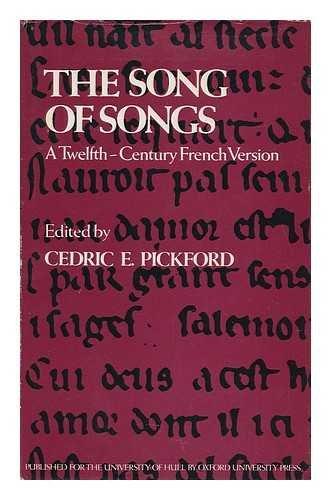 Book Song Of Songs (university Of Hull Publications) (old French Edition) free