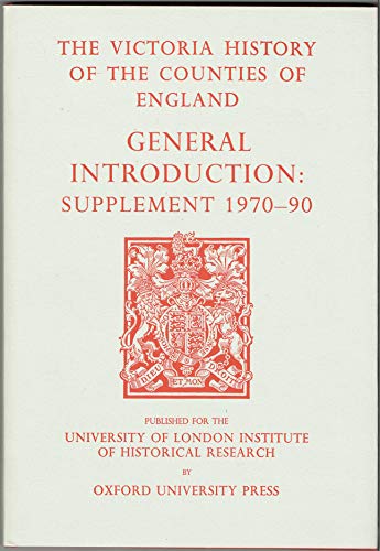 Book General Introduction: Supplement 1970-90 (Victoria County History) free