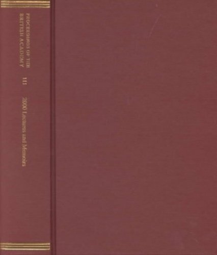 Book Proceedings of the British Academy: Volume 111: 2000 Lectures and Memoirs (Proceedings of the British Academy (Vol. 111)) free