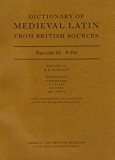 Book Dictionary of Medieval Latin from British Sources: Fascicule IX: P-Pel (Medieval Latin Dictionary) free