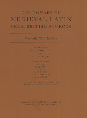 Book Dictionary of Medieval Latin from British Sources: Fascicule XVI Sol-Syz (Medieval Latin Dictionary, XVI) free