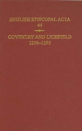 Book English Episcopal Acta, 44: Coventry & Lichfield 1258-1295 free