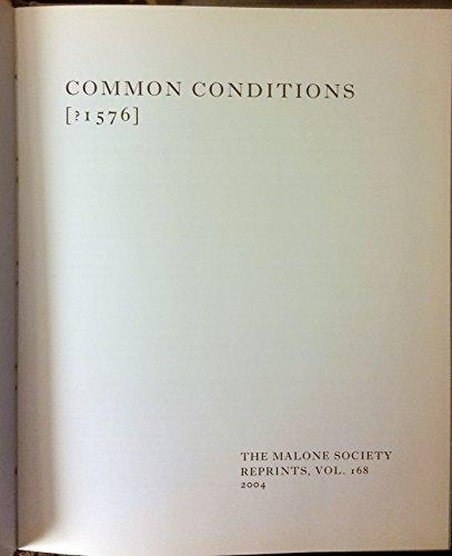 Book Common Conditions [?1576]: An Excellent and Pleasant Comedy, Termed After the Name of the Vice, Common Conditions (Malone Society Reprints, Vol. 168) free