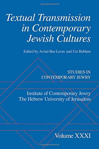 Book Textual Transmission in Contemporary Jewish Cultures (Studies in Contemporary Jewry) free