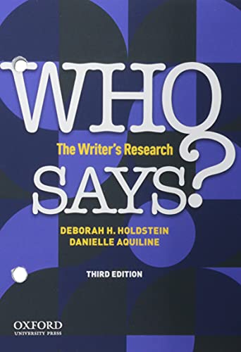 Book Who Says?: The Writer's Research free