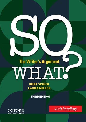 Book SO WHAT? (w/ Readings): The Writer's Argument free
