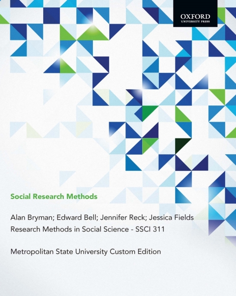 Book Social Research Methods SSCI 331: Metropolitan State University Custom Edition free