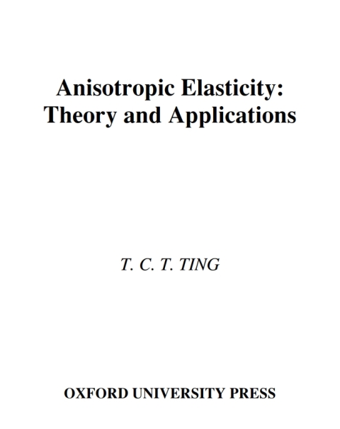 Book Anisotropic Elasticity free