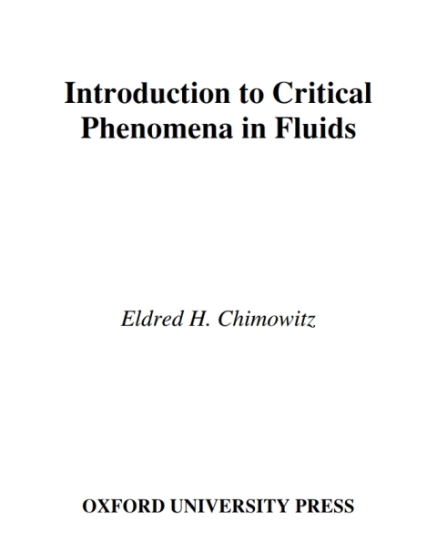 Book Introduction to Critical Phenomena in Fluids (Topics in Chemical Engineering) free