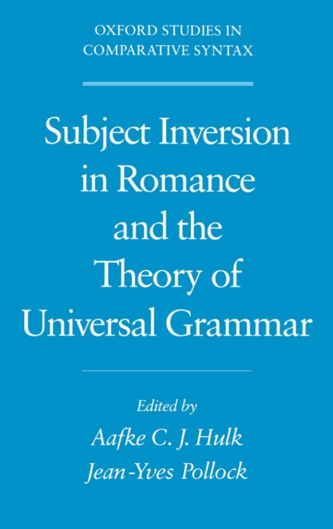 Book Subject Inversion in Romance and the Theory of Universal Grammar free