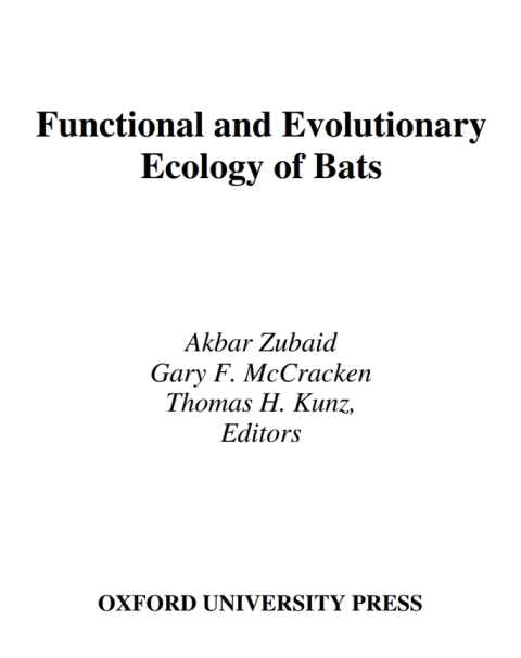 Book Functional and Evolutionary Ecology of Bats free