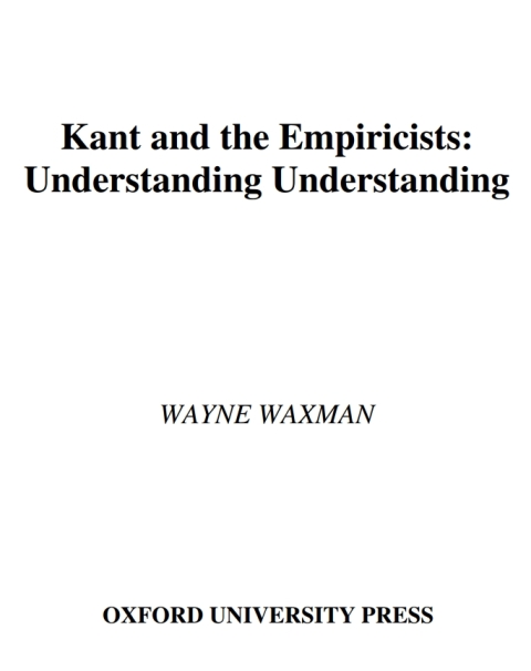 Book Kant and the Empiricists free