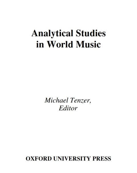 Book Analytical Studies in World Music free