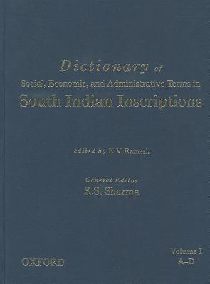 Book Dictionary of Social, Economic, and Administrative Terms in South India Inscriptions free