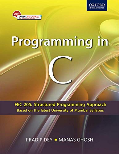 Book Programming in C (For Mumbai University) free