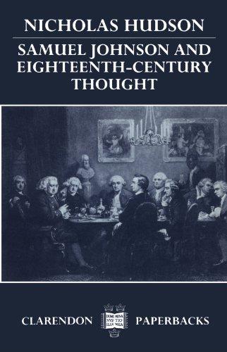Book Samuel Johnson and Eighteenth-Century Thought (Oxford English Monographs) free