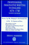 Book Professional Imaginative Writing In England, 1670-1740: 'hackney For Bread' free